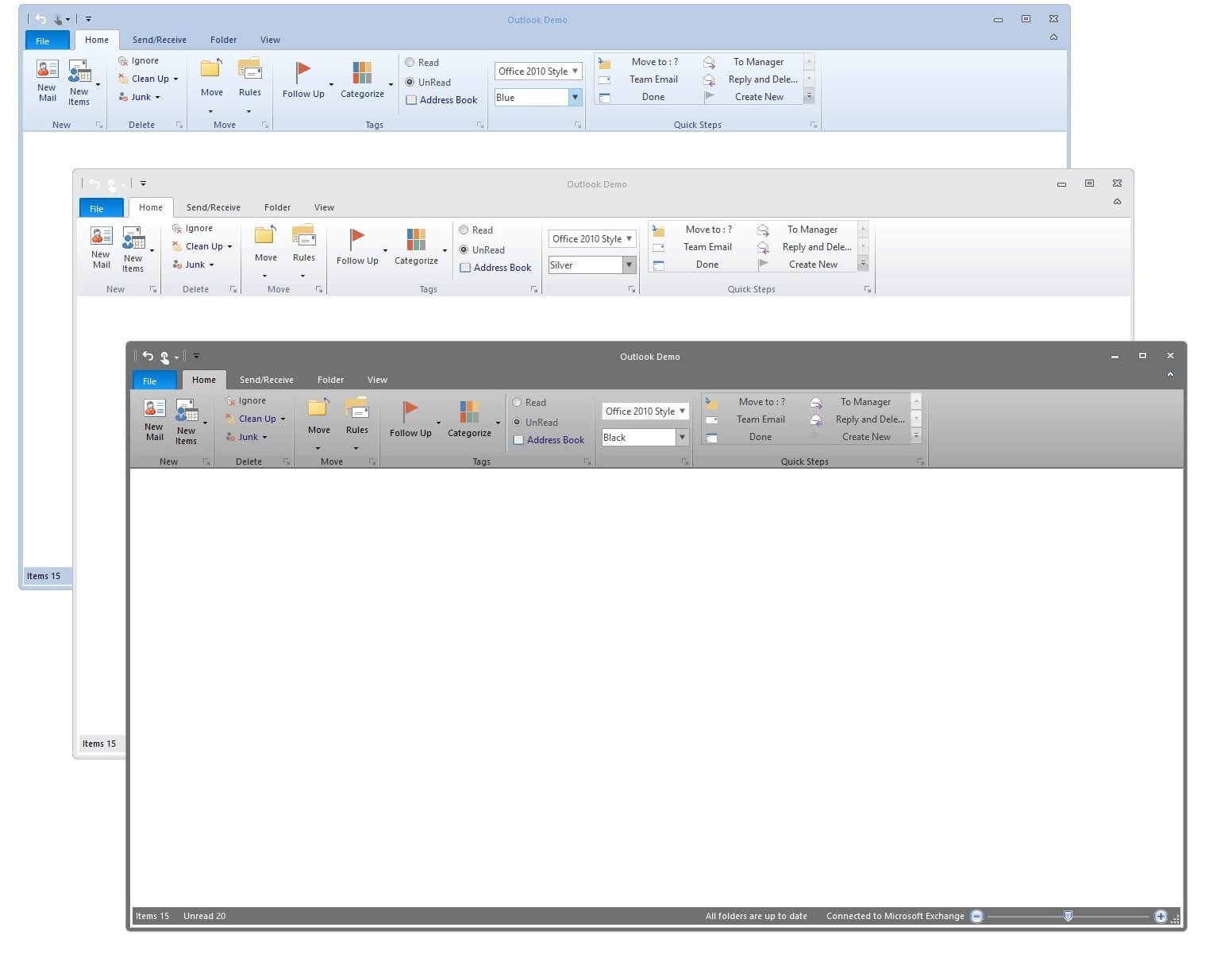 WindowsForms Ribbon Various Office 2007 Color Schemes