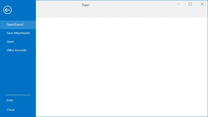 WindowsForms Ribbon BackStage items placement