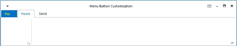 WinForms RibbonControlAdv Menu customization 2013