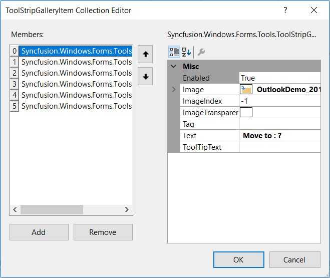 Adding ToolStripGallery