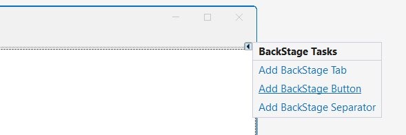 Adding BackStageButton