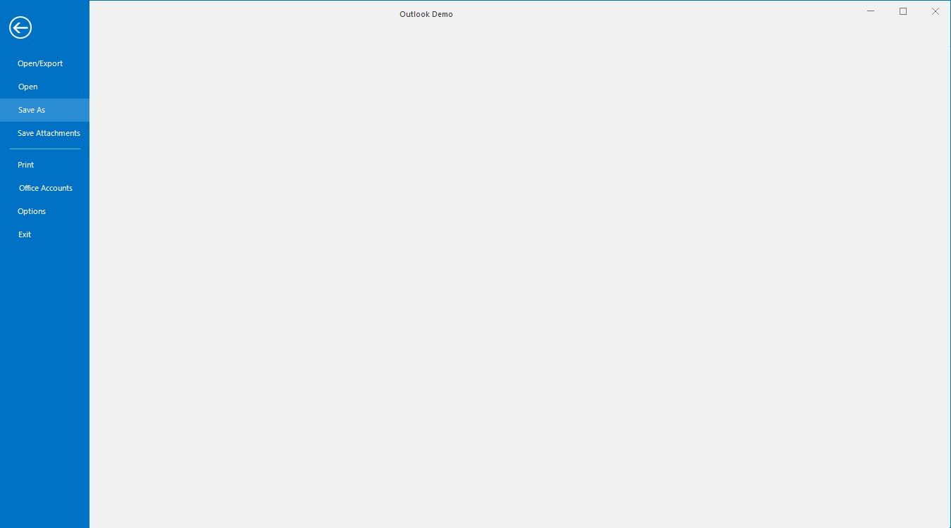 Addings tabs, button and separator in the BackStage