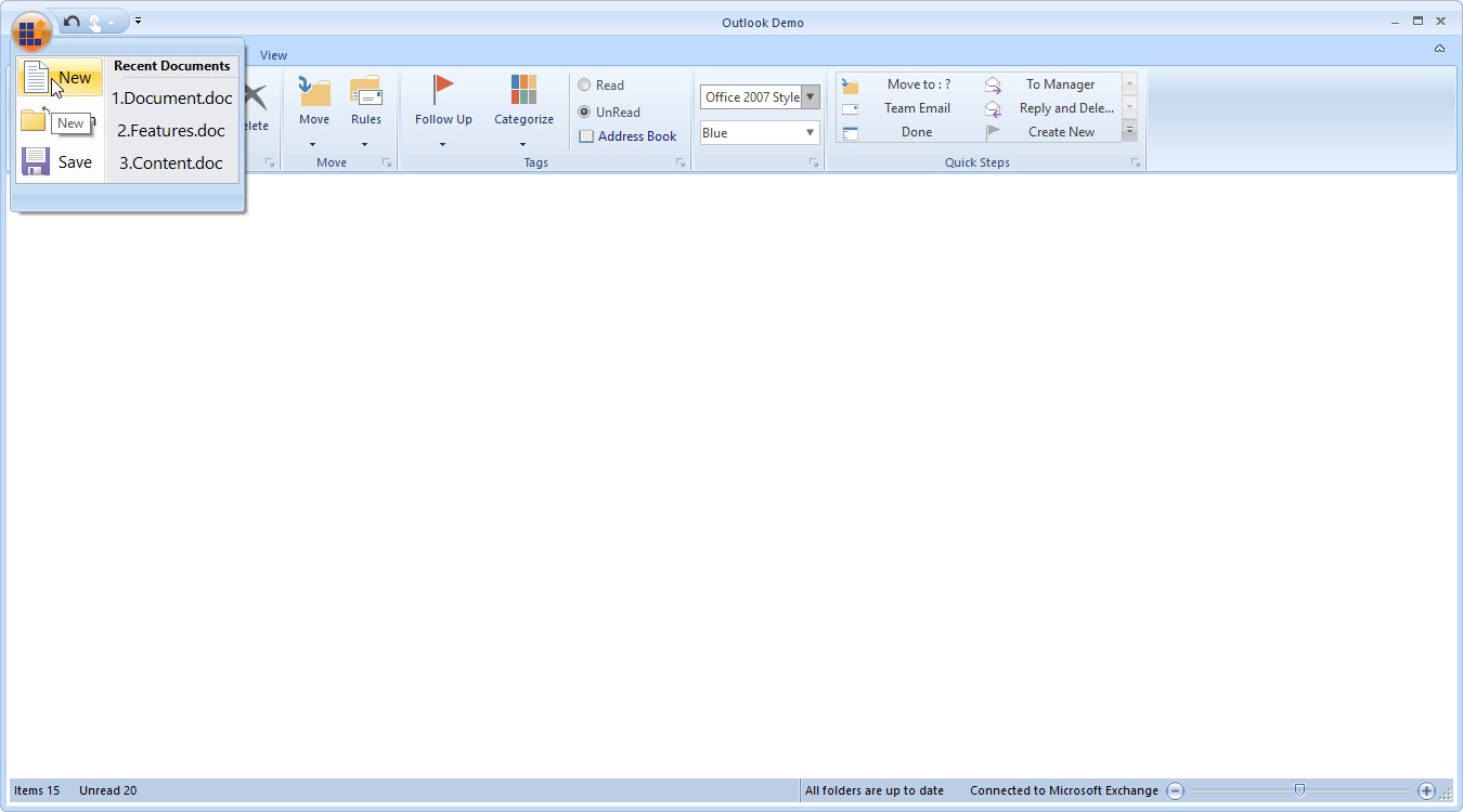 Adding Application Menu