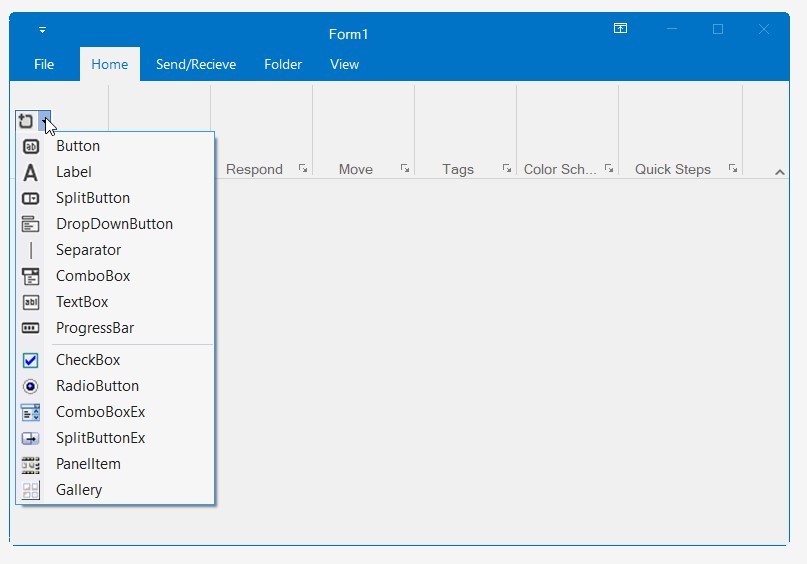 Adding ToolStripEx inside the tab through code