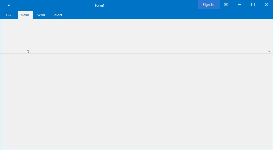 WindowsForms RibbonForm HeaderItem in Title Bar
