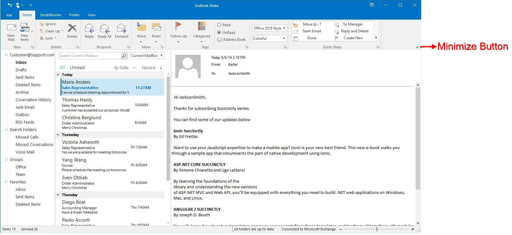 Ribbon State change using MinimizeButton