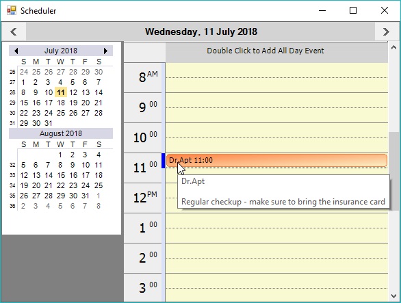 Adding appointment in WinForms Scheduler