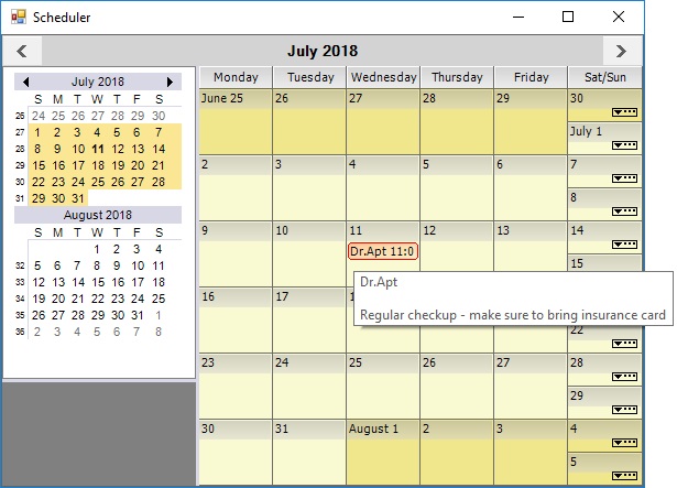 Saving appointment in WinForms Scheduler