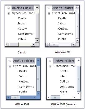 Winforms showing the visual style applied the office2007 in scrollframe