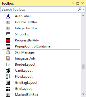 ToolBox in WinForms Skin Manager