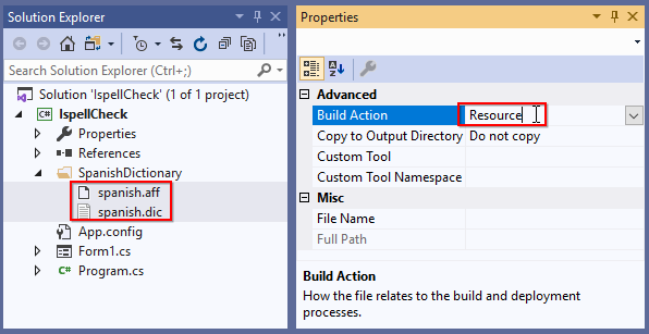 Adding Basic word and Grammar files as resource into the application