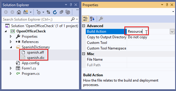 Adding Basic word and Grammar files as resource into the application