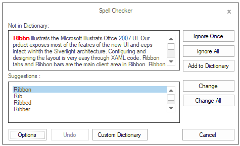 Office2016 White Theme appearance in SpellCheckerAdv
