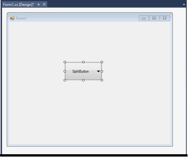 WindowsForms Split Button drag and drop from toolbox