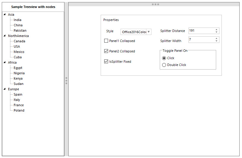 Vertical orientation in WindowsForms Split Container