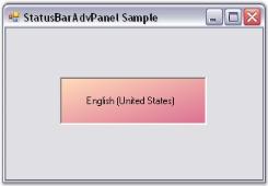 Run the application in WindowsForms StatusBarAdvPanel