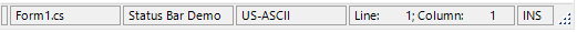 Status bar in syntax editor