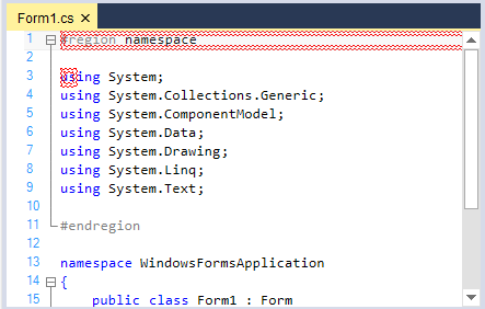 Border around text in syntax editor