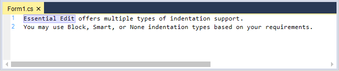 Highlights found text in Syntax Editor