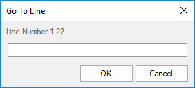 Displays Go To Line dialog