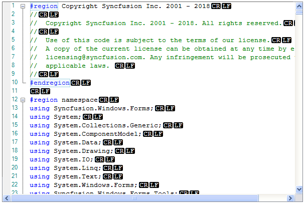 Ddefault end of line style
