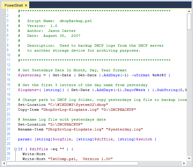 PowerShell syntax highlighting in syntax editor