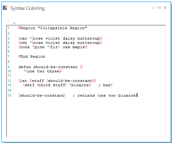 Highlight operators in syntax editor