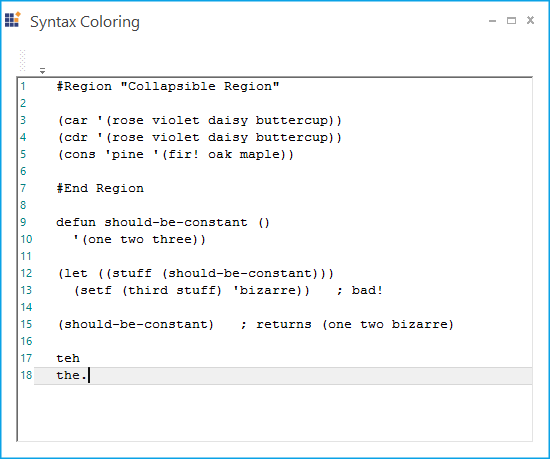 Autocorrect error word in syntax editor