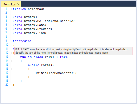 Context Prompt border color in WindowsForms Syntax Editor