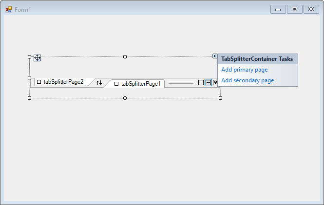 TabSplitterContainer control added by designer