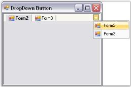 Drop down button to display list of tabbed mdi forms