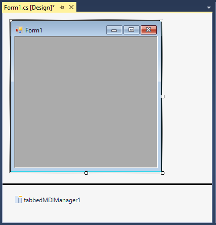 Windows Forms TabbedMDI added into the form