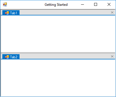 Horizontal tab group created in Tabbed MDI Manager