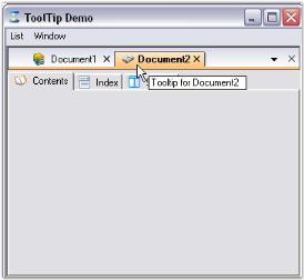 Tab item tooltip