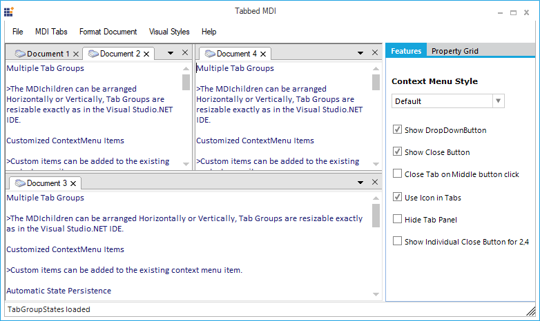 DockingWhidbeyStyle of tabs