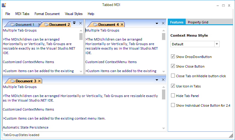 OneNoteStyle tab style