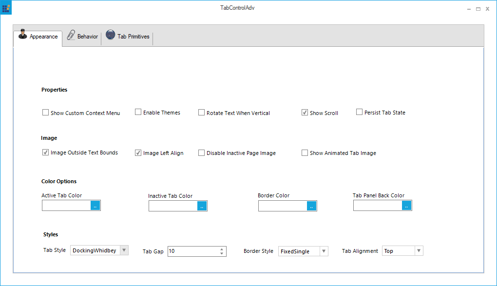 VS2005 docking tab style