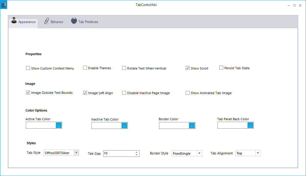 Office2007 silver tab style