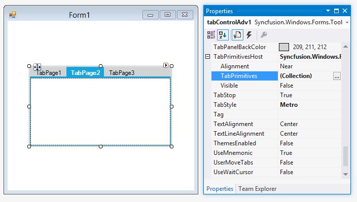 TabPrimitives added by designer
