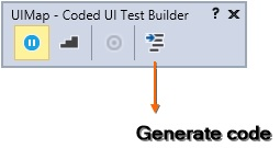 Generate code for recorded coded ui test