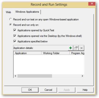 Add the application content for QTP test