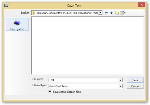 Save the test details