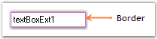 Change the border style and color in WF TextBoxExt