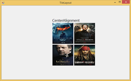 Center alignment