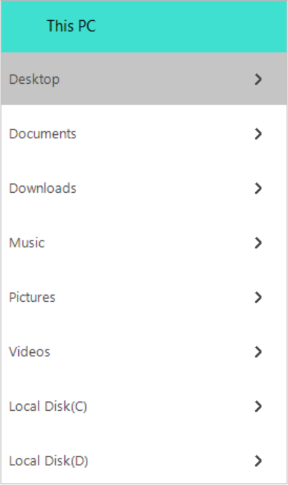 Header in Tree Navigator