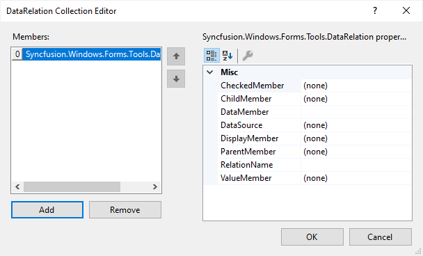 WinForms TreeViewAdv add new DataRelations
