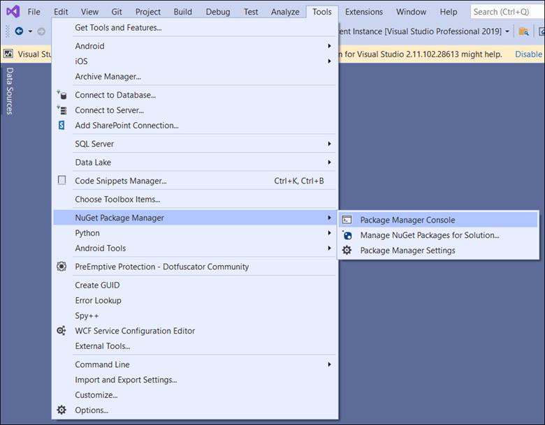 Package Manager Console