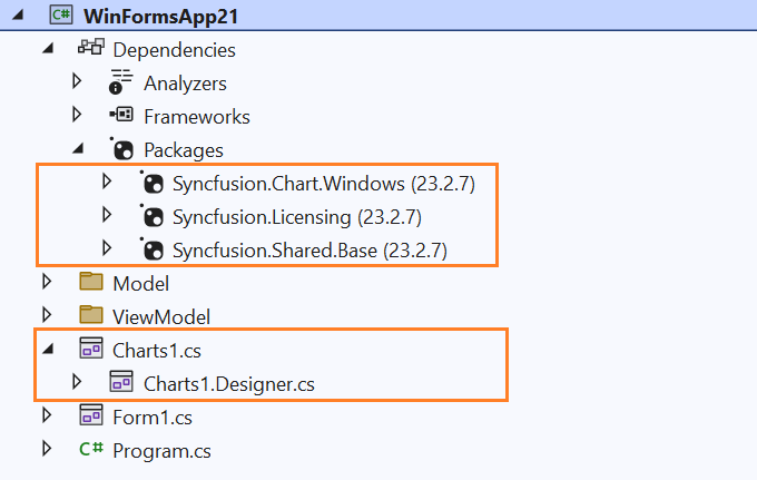 Syncfusion WinForms Item template Gallery