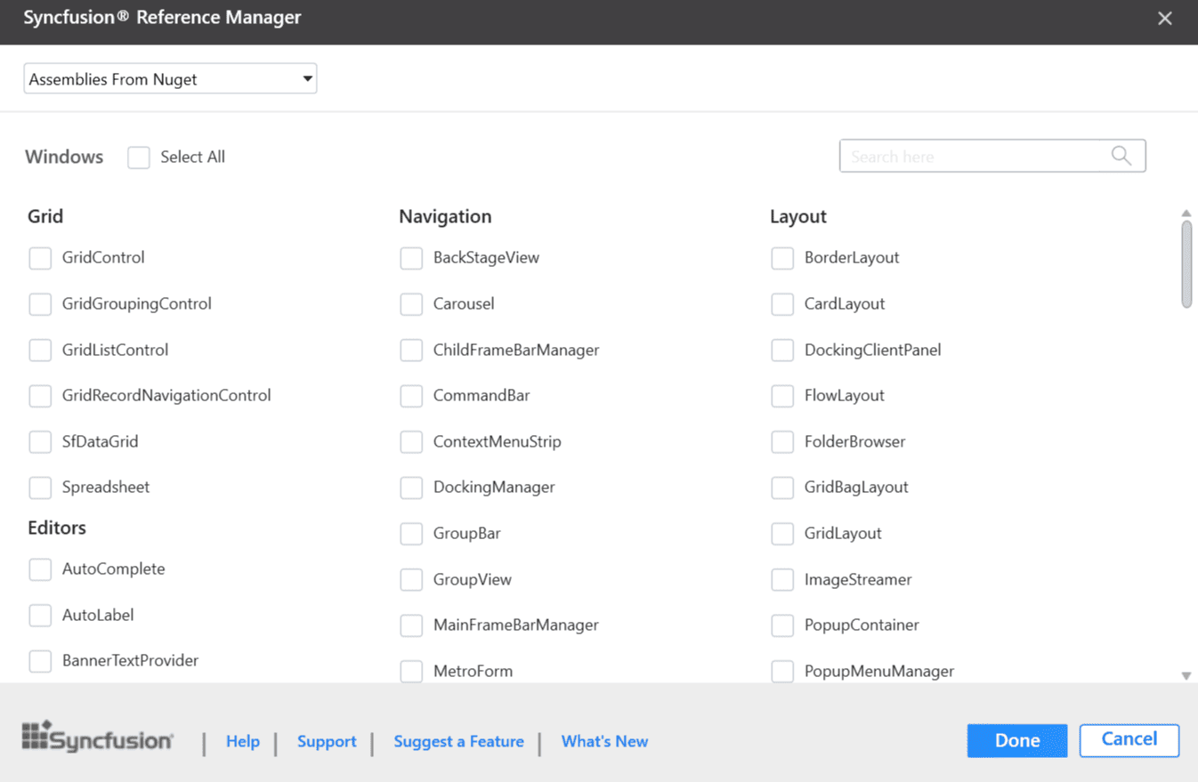 Syncfusion Reference Manager Wizard