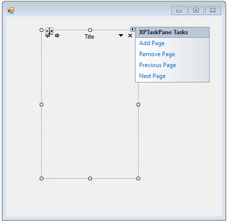 Task pages added by designer